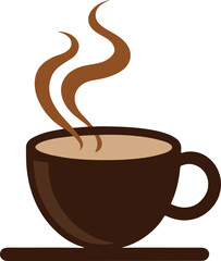 Steaming Coffee Cup on Saucer Aromatic Design Delicious Brew Freshly Brewed Coffee Break