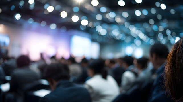Business delegation attending an economic summit conference event
