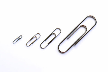 Paperclip Size Progression: Growth, Scale, and Business Concept Photography