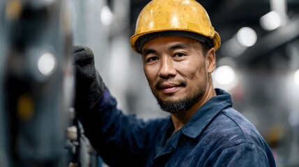 Experienced technician repairing industrial equipment