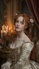 She was like a princess in the Baroque era sitting in a room in the palace.