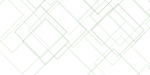 Abstract geometric background featuring overlapping green lines and squares on a clean white backdrop perfect for minimalist design and presentations