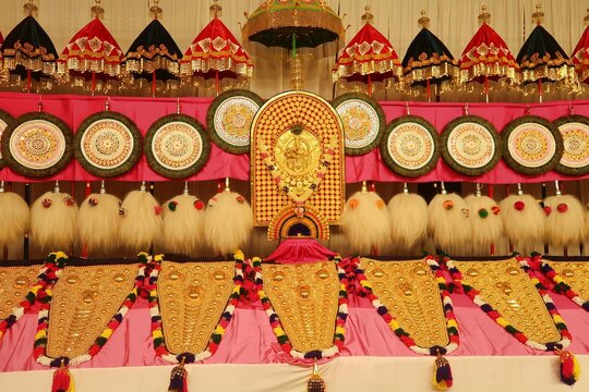  Aanachamayam or Elephant pageants are a unique feature of Kerala, india, Fineries used in Elephant Pageants, it exhibit part of thrissur pooram