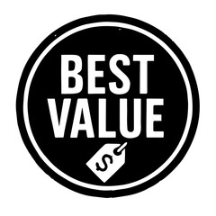 Best Value Badge, Clean and Bold Vector Emblem for Highlighting Affordable Quality and Great Deals, Editable Formats: AI, EPS, JPG, PNG, Ideal for Both Digital and Print Use
