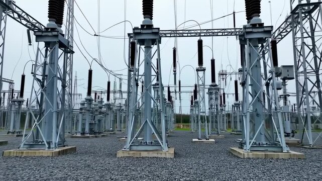 Electrical Substation Landscape - Critical Infrastructure for Modern Energy Distribution