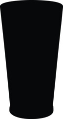 glass of cola silhouette  on white background