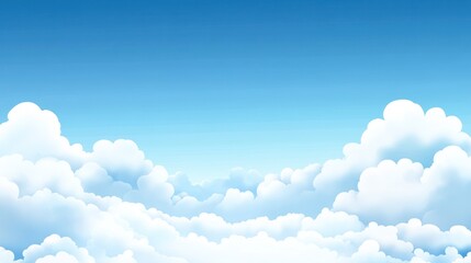 Beautiful cumulus clouds over blue sky