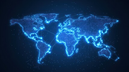 Global network map illustration