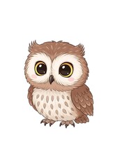 Naklejka premium Cute cartoon owl illustration.