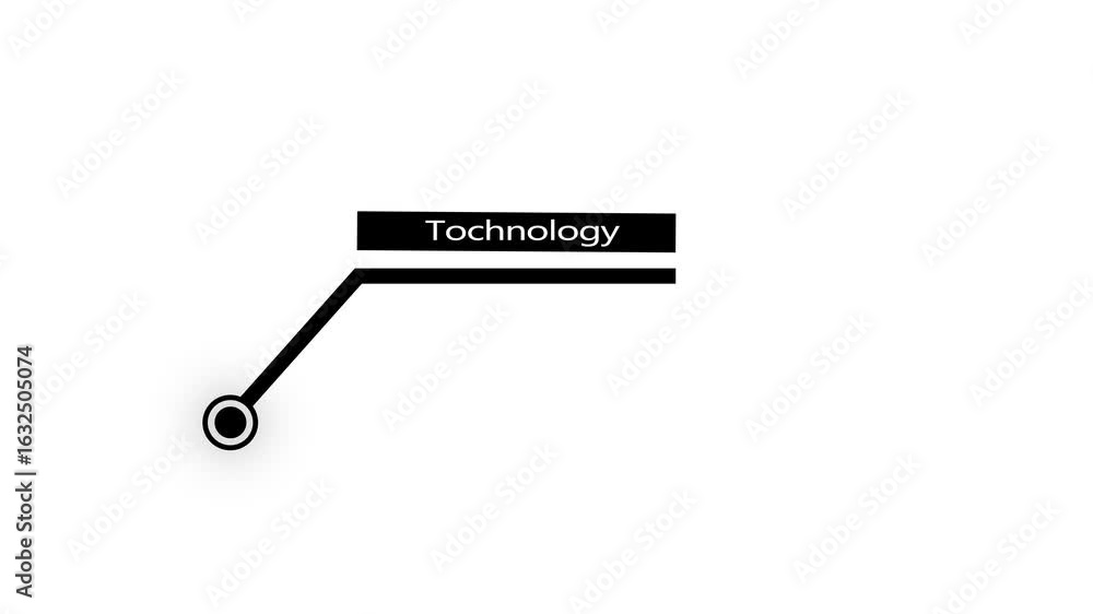 Aufkleber black color call out technology copy space. neon futuristic hud elements. animation of hud elements 