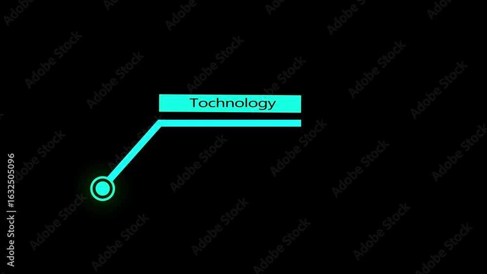 Aufkleber cyan color call out technology copy space. animation of hud elements black callout for text on black