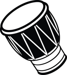 islamic drum vector art on white background
