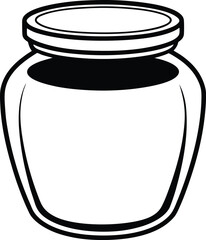 jar silhouette on white background