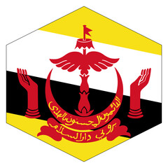 flag of Brunei hexagon