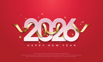 Happy new year 2026 background banner. Premium vector design for Happy New Year 2026 greetings and celebrations. © palon