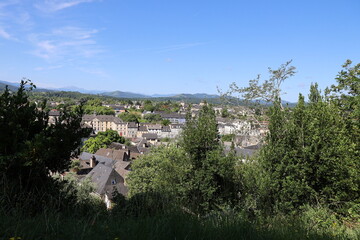 Vue d'ensemble de la ville, ville d'Oloron Sainte Marie, département des Pyrénées Atlantiques,...