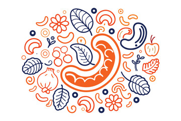Fototapeta premium Beautiful Cashew with white background