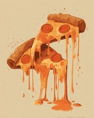Rustic crust with tomato sauce and gooey slice representing artisanal pizza scenes
