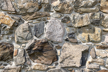 Fortress stone wall detail background at Akershus fortress in Oslo, Norway