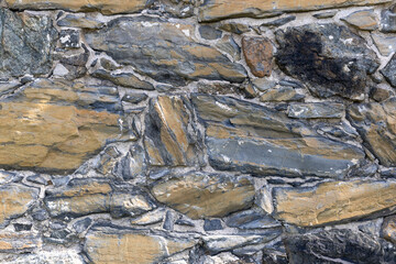 Fortress stone wall detail background at Akershus fortress in Oslo, Norway