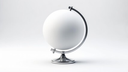 White globe on stand