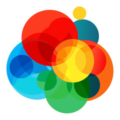 Obraz premium abstract colorful circle background