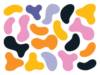 Set of Abstract Organic Colorful Shapes.