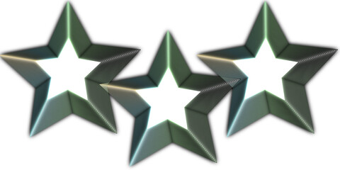 Obraz premium green star on white background