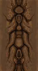 Abstract image for printing. Picture for modern interiors. The picture is painted by hand on a tablet.