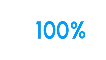 Count down number 100% illustration.