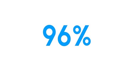 Count down number 96% illustration.
