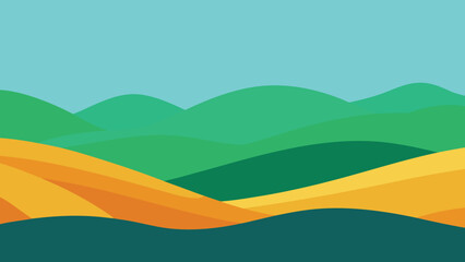 Obraz premium aesthetic minimal hills vector background