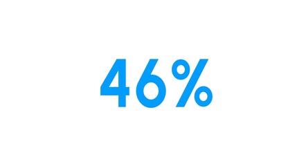 Count down number 46% illustration.