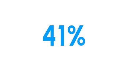Count down number 41% illustration.