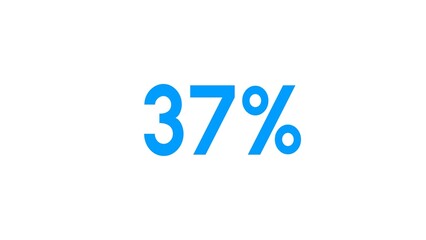 Count down number 37% illustration.