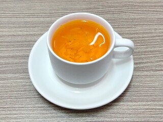 Cup of Chrysanthemum tea. Flowering tea. Herbal tea