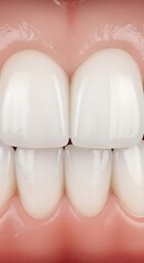Close-up view of healthy, white teeth.