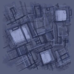 Abstract image for printing. Picture for modern interiors. The picture is painted by hand on a tablet.