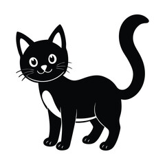 black cat vector illustration black cat cartoon