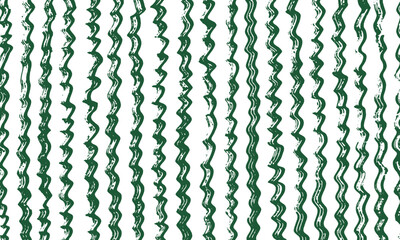 horizontal background of parallel vertical wavy stripes in green, hand drawn