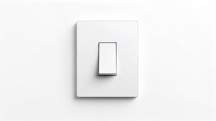 White light switch on a white background