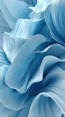 Abstract blue and white flowing textured background with fabric effect.