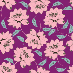 seamless pattern with flowers