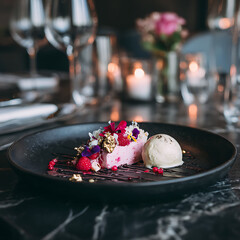 wedding cake with flowers