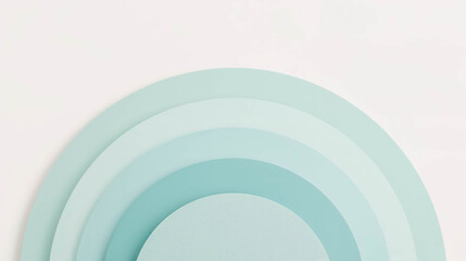 Obraz premium Minimalist Concentric Circles in Mint Green