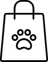 pet store bag on white background