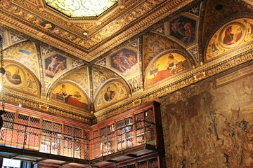 Interior of morgan library in new york city