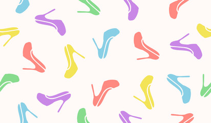 Cute high heels pattern background vector design