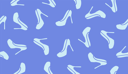 Cute high heels pattern background vector design