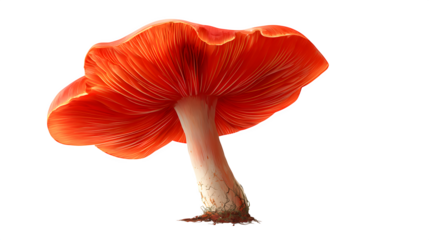 red mushroom isolated on white